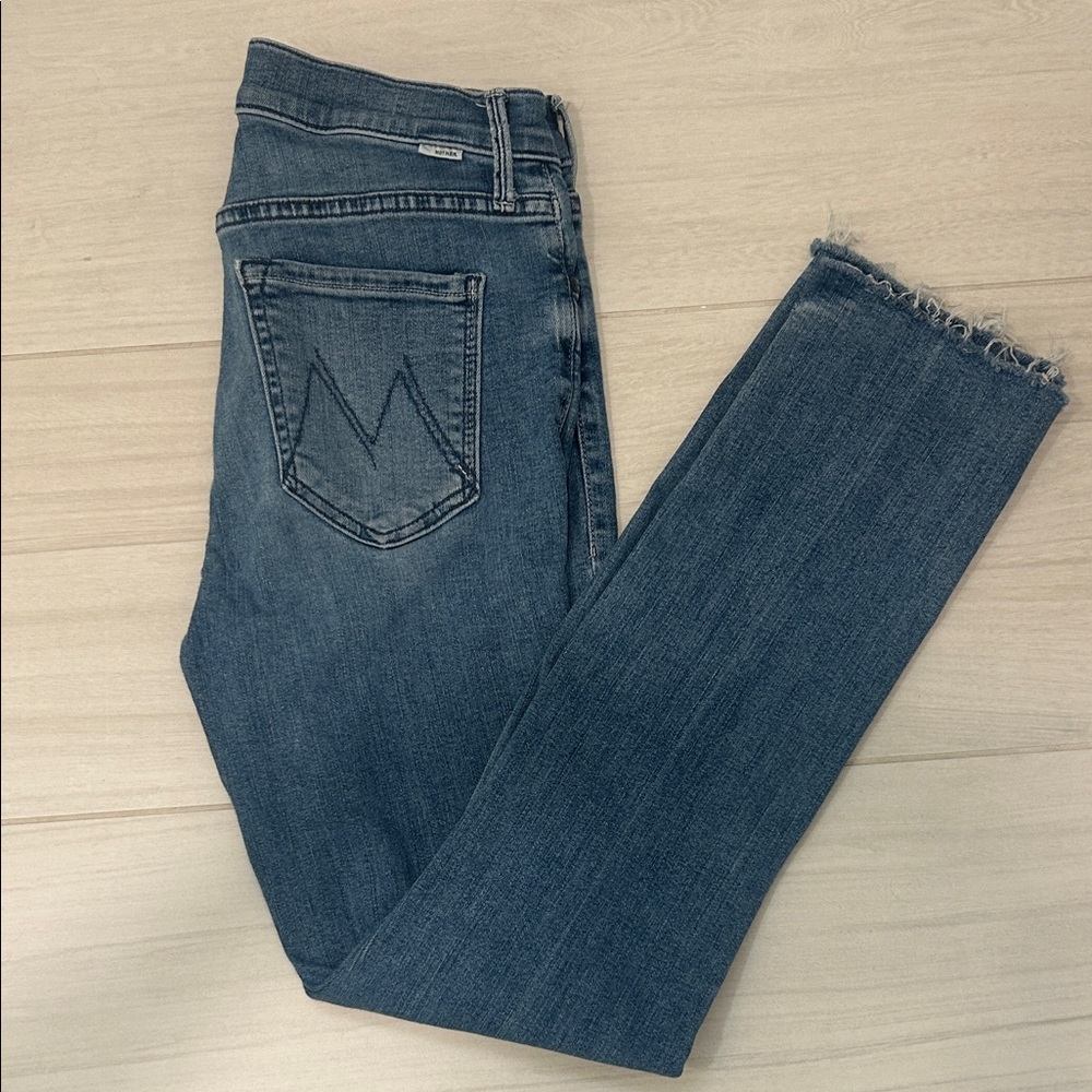 MOTHER Dark Blue Skinny Jeans